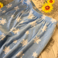 Primark Blue Snowflake Print Soft Pyjamas Bottoms - Girls 6-7yrs