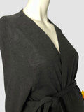 DP Maternity Black Thin Knit Long Length Cardigan with Belt - Size Maternity UK 10