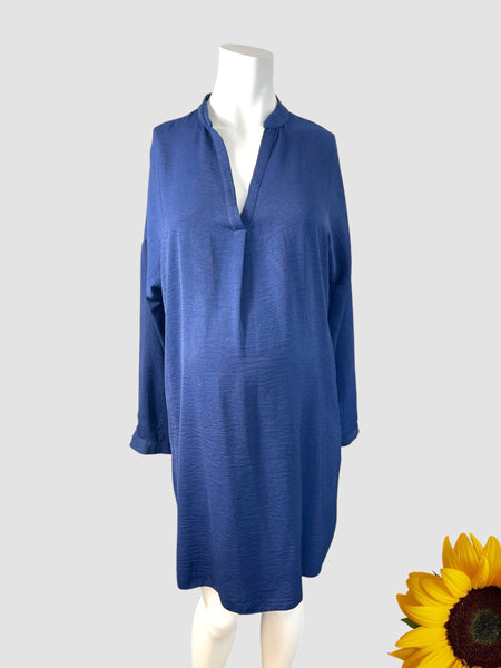 New Look Maternity Navy Blue Loose Fit Boxy Tunic Dress - Size Maternity UK 14