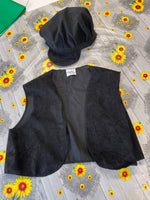 Charlie Crow Kids Victorian Cap & Waistcoat Fancy Dress Costume - Unisex One Size