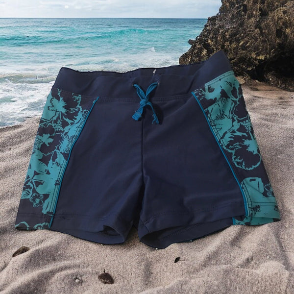 H&M Blue/Navy Stretch Swimming Shorts Trunks - Boys 5-6yrs