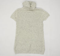Blooming Marvellous Ecru Speckled Chunky Knit Roll Neck Jumper Dress - Size Maternity UK 10