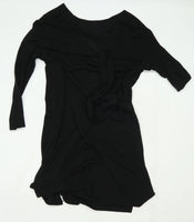 DP Maternity Black Thin Knit Long Length Cardigan with Belt - Size Maternity UK 10