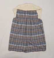 Mammy Maternity Vintage Blue Checked Over Bump Skirt - Size Maternity UK 18