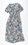 Tu Woman Maternity Blue Multi Print Empire Maxi Dress - Size Maternity UK 10
