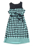 Motherhood Maternity Green/Black Spotted Cotton Sleeveless Dress - Size Maternity S UK 8-10