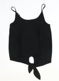 Topshop Maternity Black Strappy Button Front Sun Top - Size Maternity UK 8