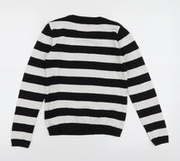 M&S Black Stripe Sequin Fruit Jumper - Girls 10-11yrs