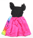 F&F Multicoloured Star Print Halloween Fancy Dress Costume - Girls 9-10yrs