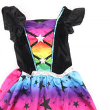 F&F Multicoloured Star Print Halloween Fancy Dress Costume - Girls 9-10yrs