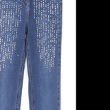 George Blue Skinny Jewel Embellished Girls Jeans - Girls 9-10yrs