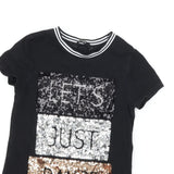George Black Let's Just Dance Sequin T-Shirt Dress - Girls 4-5yrs