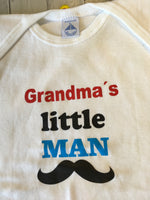 Babidu White Grandma's Little Man Slogan Toddler S/S Bodysuit - Boys 18m
