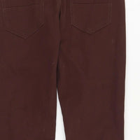 George 100% Cotton Burgundy Brown Chino Trousers - Boys 9-10yrs