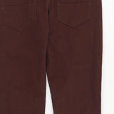 George 100% Cotton Burgundy Brown Chino Trousers - Boys 9-10yrs