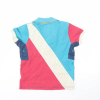 Joules Red Blue & White S/S Polo Top - Boys 3yrs