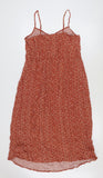 Tu Maternity Red/Cream Viscose Strappy Maxi Dress - Size Maternity UK 12