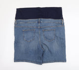 Brand New Tu Maternity Blue Stonewash Boy Short Denim Shorts - Size Maternity UK 20