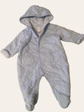 Junior J at Jasper Conran Baby Blue Textured Pramsuit - Boys 0-3m