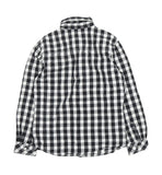 F&F Black & White Checked 100% Cotton L/S Shirt - Boys 11-12yrs