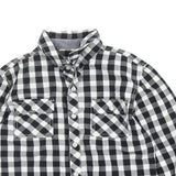 F&F Black & White Checked 100% Cotton L/S Shirt - Boys 11-12yrs