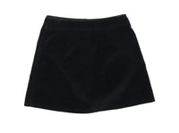F&F Black Soft Velvet Popper A Line Skirt - Girls 12-13yrs