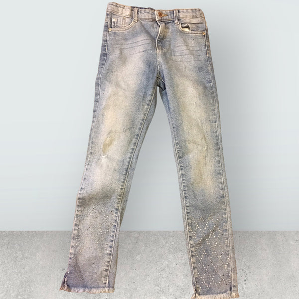 River Island Stonewash Embellished Jeans - Girls 10yrs