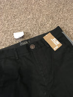 Brand New Next Boys Black Chino Trousers with Striped Leg - Boys 11yrs