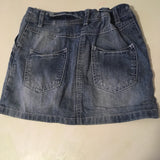 Next Girls Blue Denim Button Front Skirt - Girls 8yrs