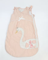 Dunelm Pink/White Swan Applique 2.5 Tog Baby Sleeping Bag - Girls 6-12m