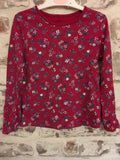 George Magenta Ditzy Floral L/S Top - Girls 4-5yrs
