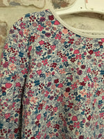 George White & Pinks Ditzy Floral L/S Top - Girls 4-5yrs