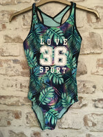 H&M Girls Love 36 Sport Swimsuit Swimming Costume - Girls 10-12yrs