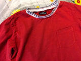 Next Boys Red L/S Jersey Top with Chest Pocket - Boys 5-6yrs