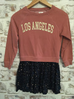 Next Pink/Blue Los Angeles Jumper Dress - Girls 7yrs