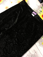 F&F Black Crushed Velvet Paisley Print Leggings - Girls 10-11yrs