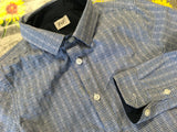 F&F Boys Blue/White Stars & Stripes Checked L/S Shirt - Boys 7-8yrs
