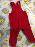 Tu Red Chunky Corduroy Toddler Dungarees - Unisex 18-24m