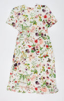 H&M Mama Maternity White Floral & Butterfly Print S/S Midi Dress - Size Maternity S UK 8-10