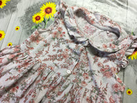 Next Pink & Red Floral Print Button Sleeveless Jersey Dress - Girls 3-4yrs