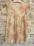 Next Beige Spring Meadow Print S/S Jersey Dress - Girls 4-5yrs