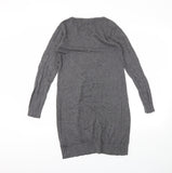 Blooming Marvellous Grey Embellished Knitted Jumper Dress - Size Maternity UK 8