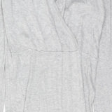 Mamalicious Grey Knitted Jumper Maternity & Nursing Midi Dress - Size Maternity S UK 8-10