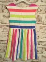Gap Girls Rainbow Stripe Cotton Summer Dress - Girls 8yrs