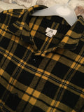 River Island Mustard/Black Plaid Check L/S Cotton Shirt - Boys 9-10yrs