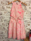 River Island Pretty Pink Floral Embroidered Bow Party Dress - Girls 12yrs