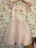 Monsoon Light Pink Taffeta Flower Occasion Dress - Girls 11yrs