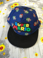 Super Mario Boys Blue/Black Character Baseball Cap Hat - Boys 10yrs +