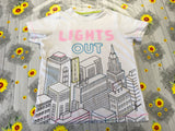 Matalan White Lights Out S/S Pyjama Top - Girls 10yrs