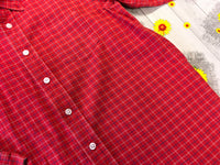 Tiny Tyrwhitt Boys Red Checked L/S Cotton Shirt - Boys 9-10yrs
